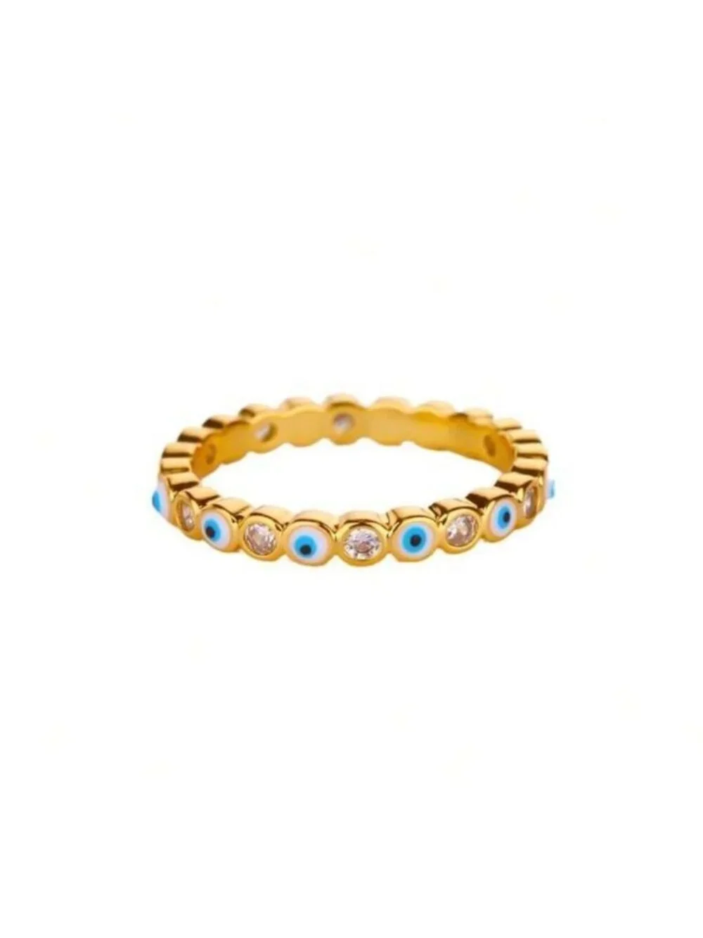 Gold Evil Eye Ring Q322